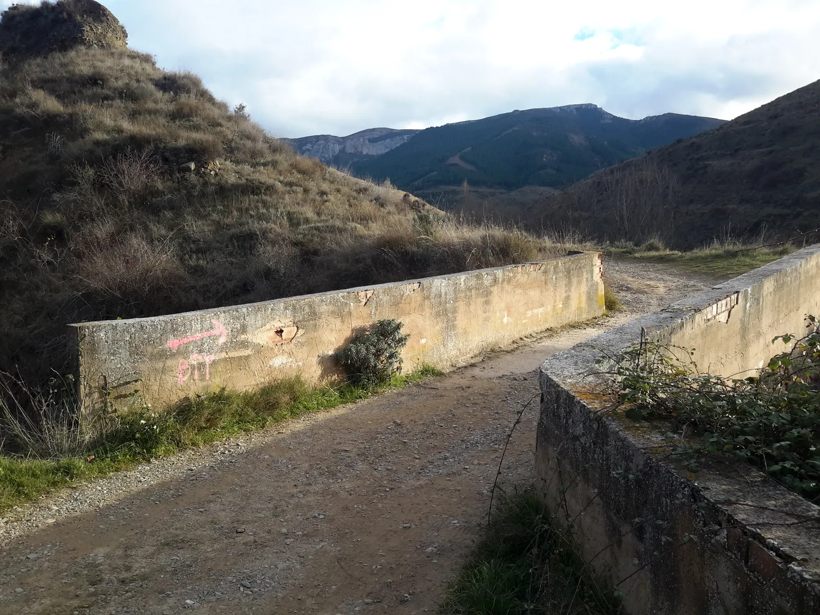 Pasando un pequeño puente