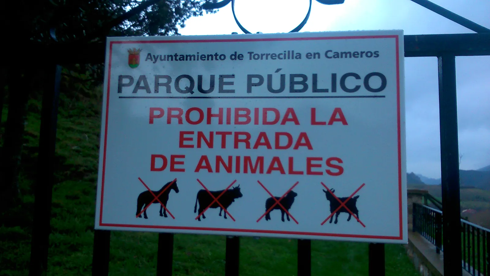 (Foto 7) Pregunta de mi hija al ver el cartel, "¿Qué ocurre mama, ahora las vacas saben leer?